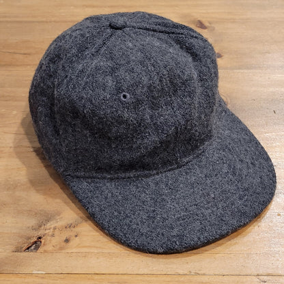 Vintage J. Crew Hat 90s Gray Wool Union Made USA One Size Adjustable