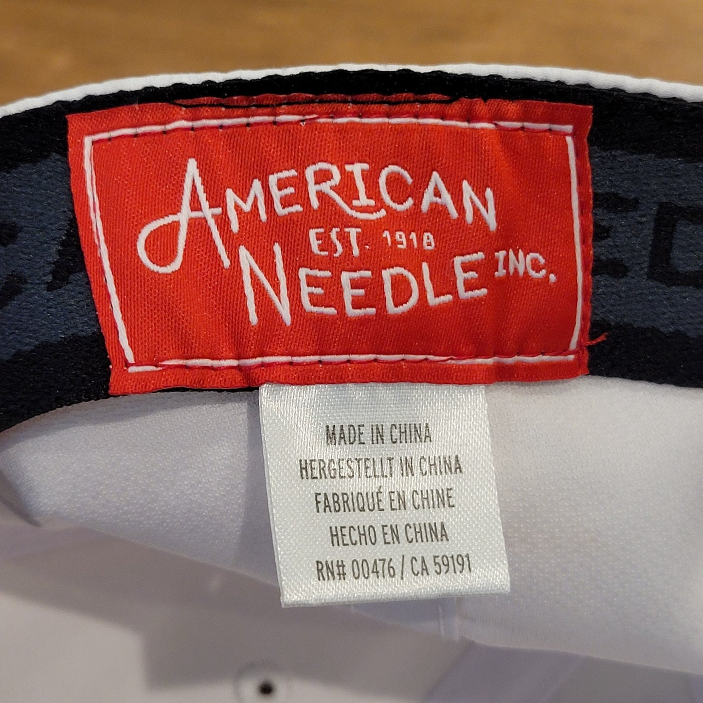 US Open Tennis Hat Cap White Black American Needle Lightweight Strap Back