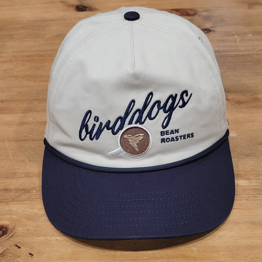 BirdDogs Hat Cap Snapback Beige Blue Rope Bean Rosters One Size Adjsutable
