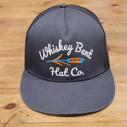 Whiskey Bent Hat Co Snapback Gray Mesh Back Trucker