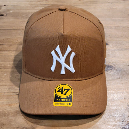 Men's Carhartt x '47  Brown New York Yankees Hitch Adjustable Hat