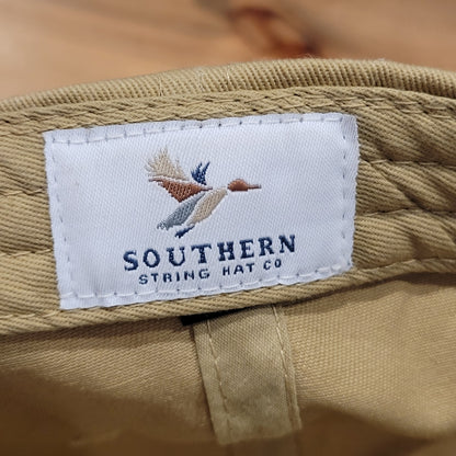 Southern String Hat Co Golf Hat Snapback Brown Coyote Course Hole Logo One Size