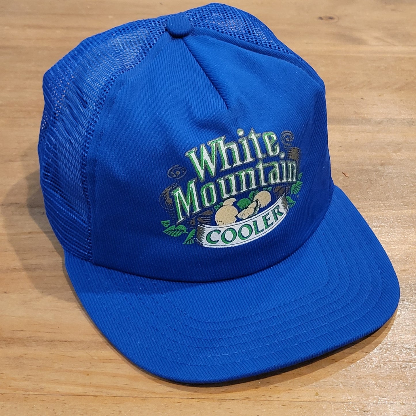 Vintage White Mountain Cooler Hat Snapback Made USA Wine Cooler Stroh Brewery