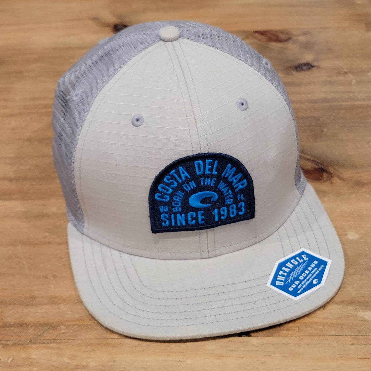 Costa Del Mar Hat Snapback Gray Patch Rip Stop Fishing Beach Water One Size