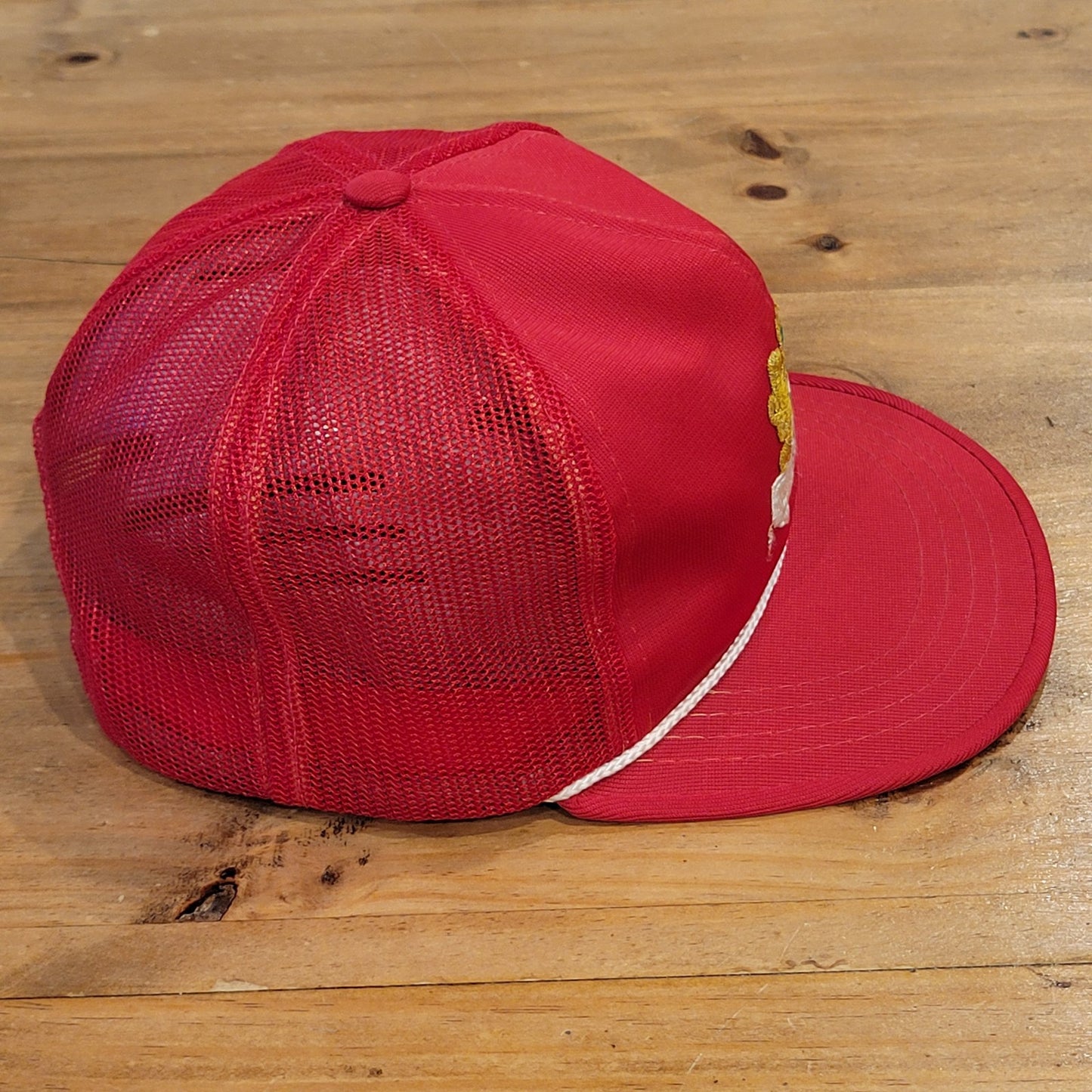 Vintage Needwood Golf Course Club Hat Snapback Red Mesh 80s 90s Rope Need Wood