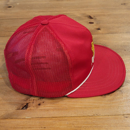 Vintage Needwood Golf Course Club Hat Snapback Red Mesh 80s 90s Rope Need Wood