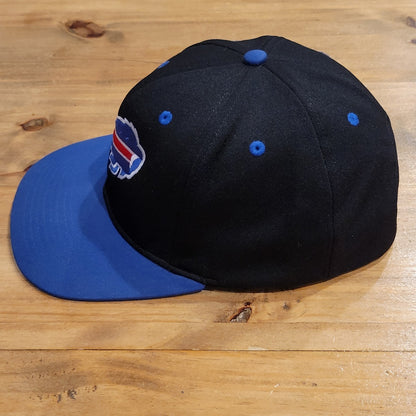 Buffalo Bills Hat Snapback Black Blue Plain Logo Team NFL Reebok One Size