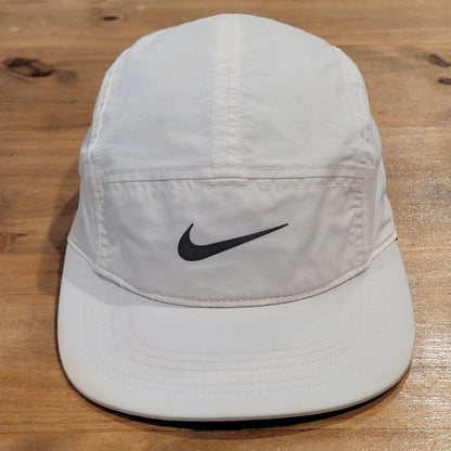 Nike AW84 Hat Cap Strap Back White Black Swoosh Running Outdoor One Size Dri-Fit