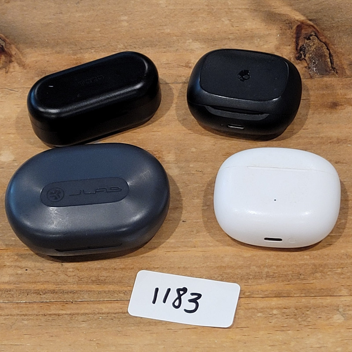 Lot of 4 Bluetooth Wireless Earbuds Skullcandy Smokin Buds Tozo T10 Jlab Sport