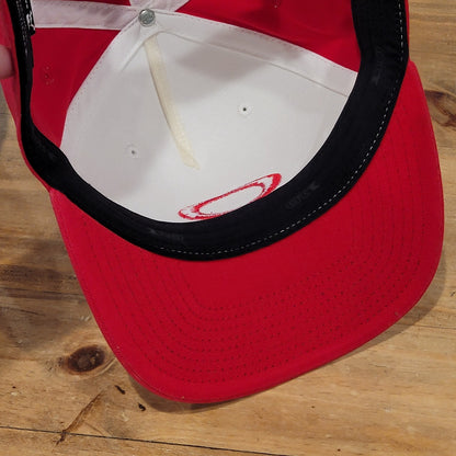 Oakley Hat Cap Snapback Red White One Size 110 Flex Adjustable