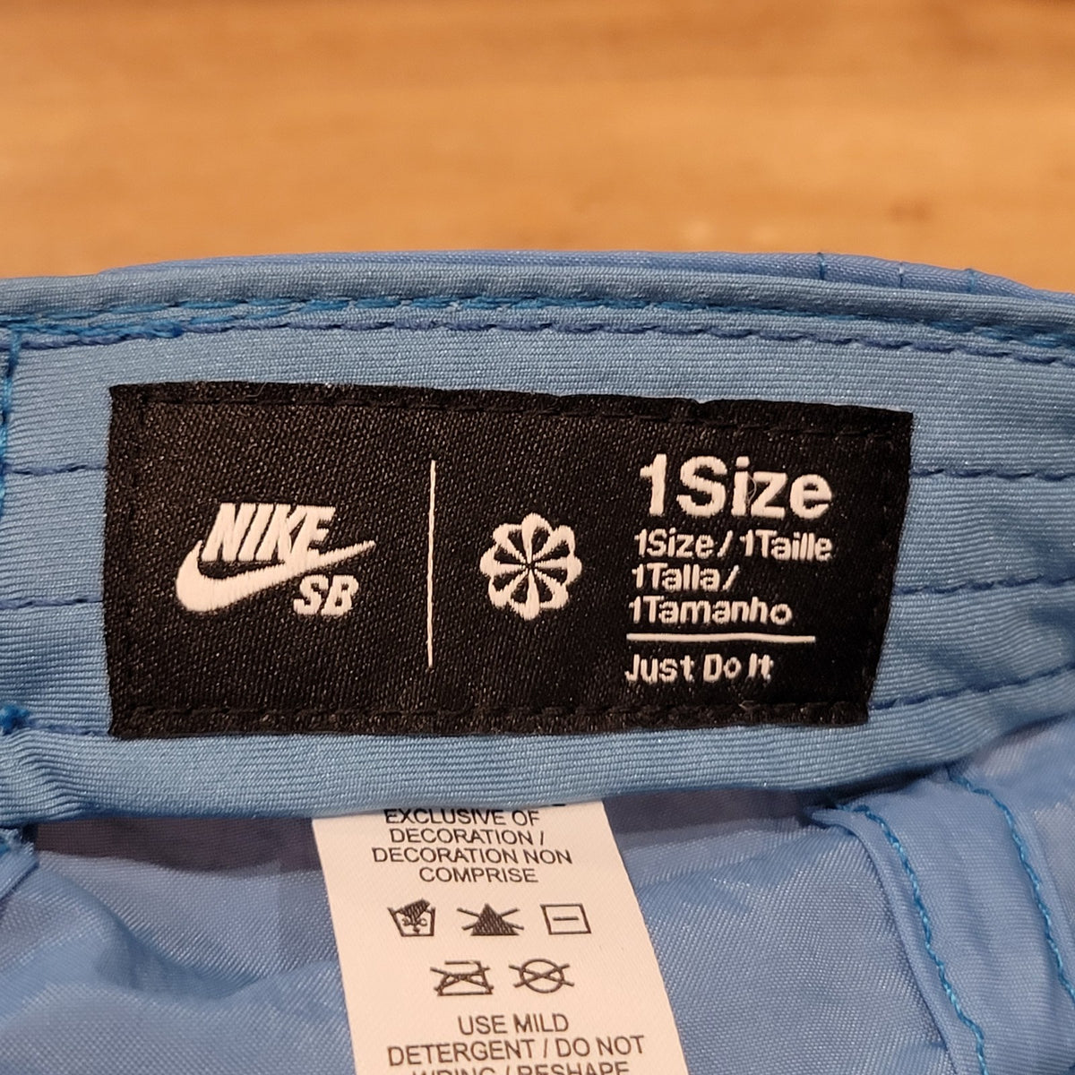 Nike SB Hat Cap Strap Back Blue Swoosh Traffic Cone Skateboarding One Size