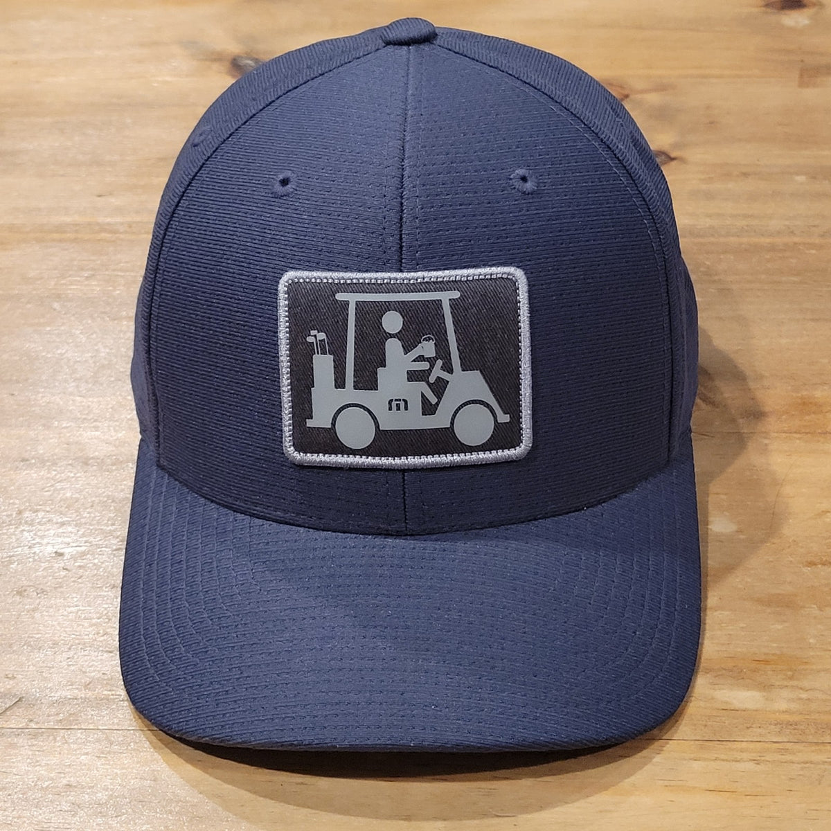 Travis Mathew Golf Cart Patch Hat Snapback Gray Blue One Size Adjustable