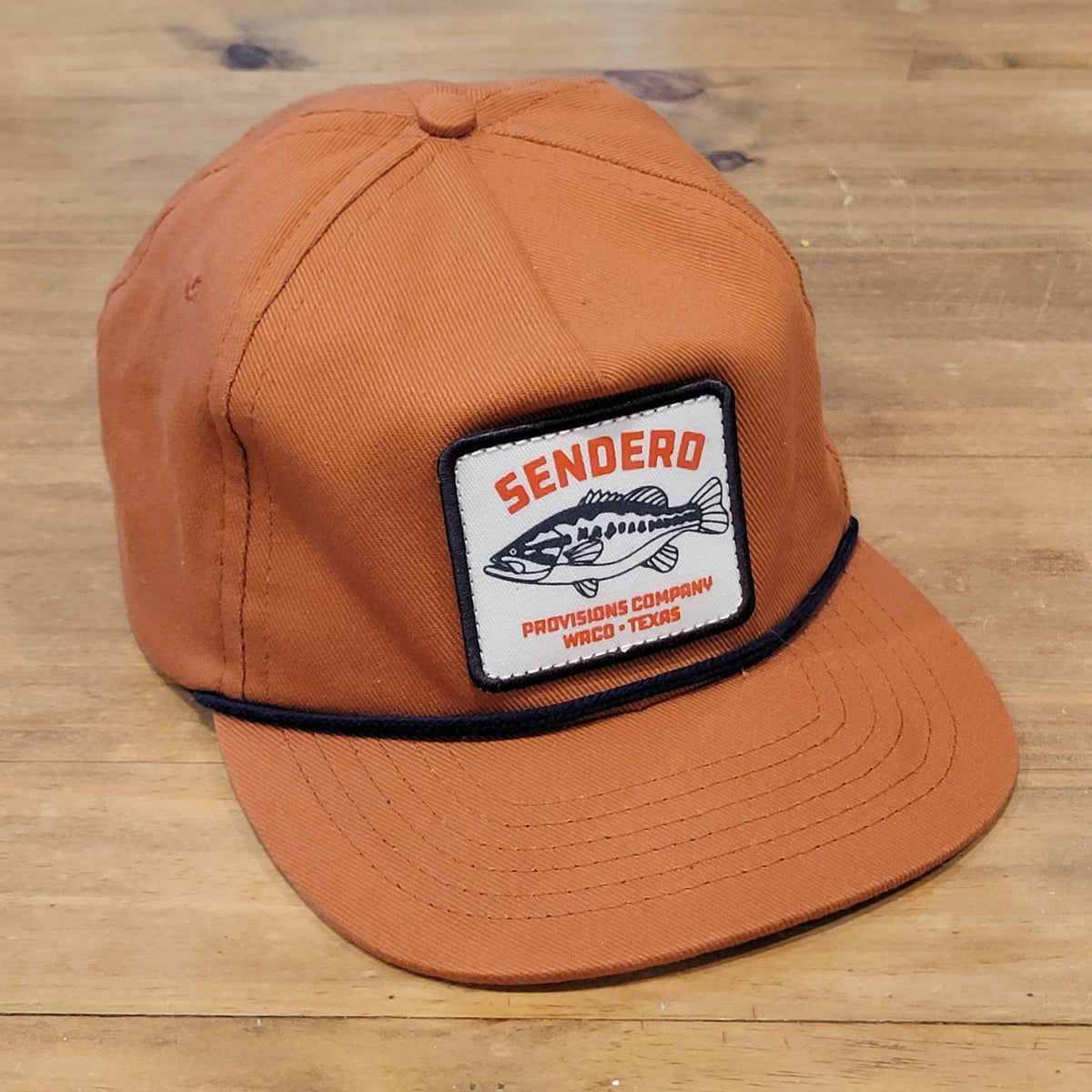 Sendero Hat Snapback Orange Bass Fishing Waco Texas Patch One Size Outdoor