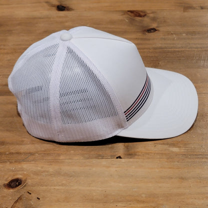 Travis Mathew Golf Hat Cap Snapback White Stripes Golfer Adjustable Patch
