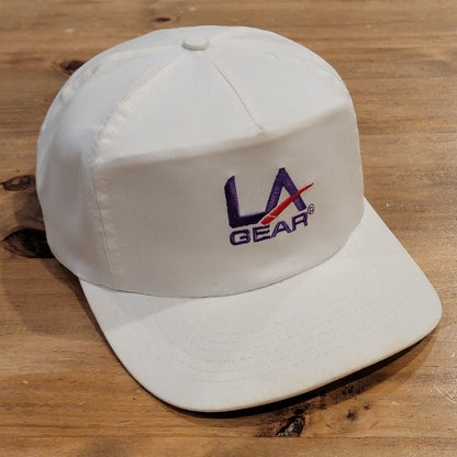Vintage LA Gear Hat Snapback White One Size 90s Retro Shoe Adjustable