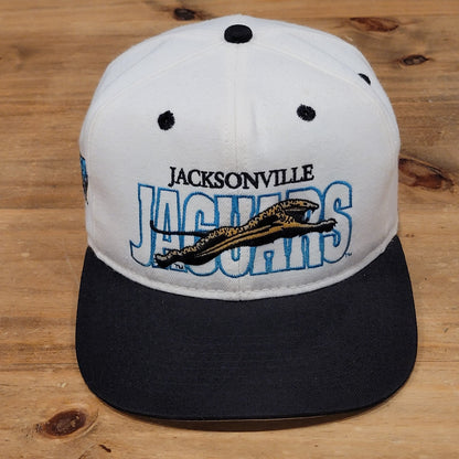 Vintage Jacksonville Jaguars Hat Snapback Apparel #1 Banned Logo 90s White