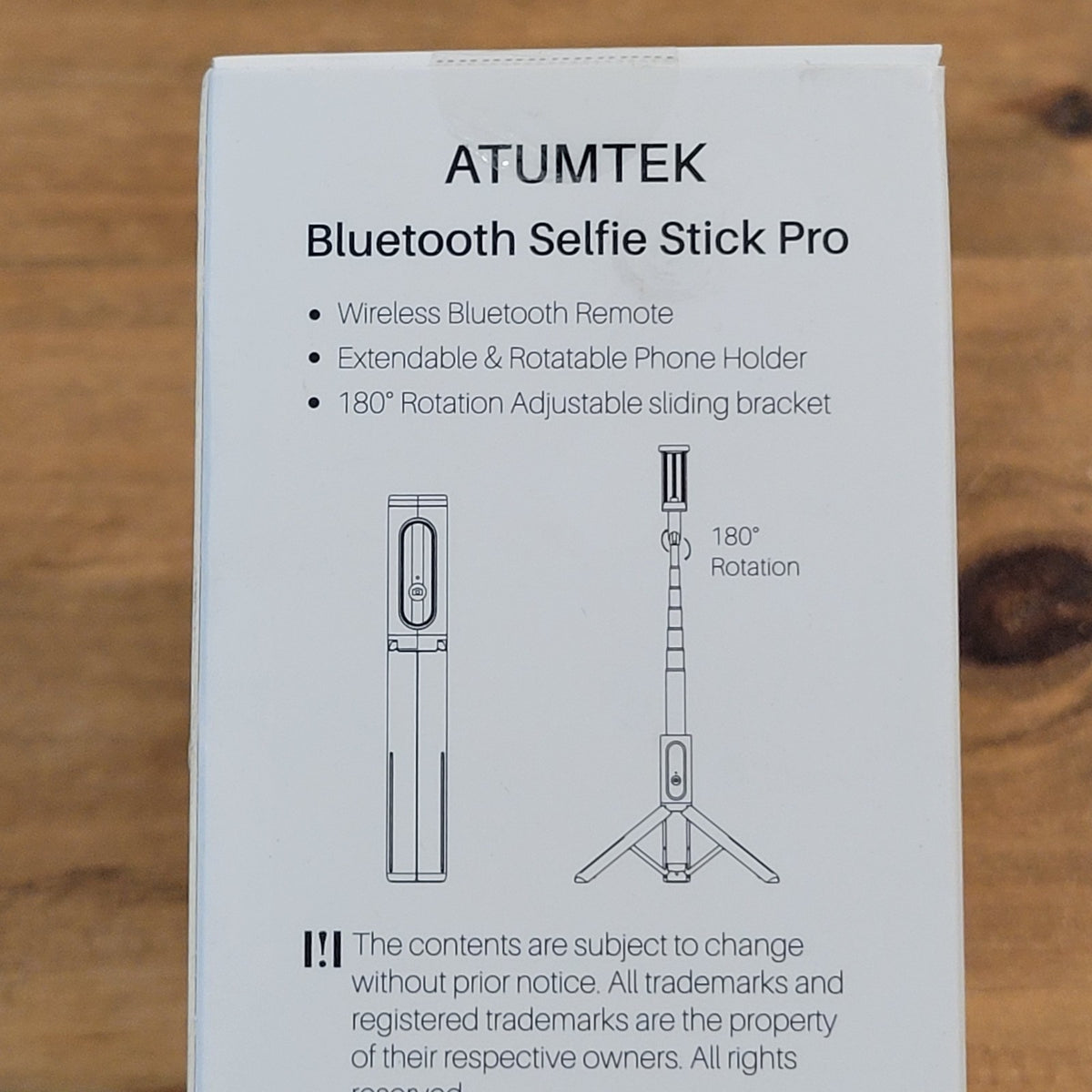 ATUMTEK Bluetooth Selfie Stick Pro 3 in 1 Aluminum Tripod Wireless ATSS002