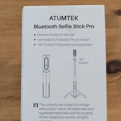 ATUMTEK Bluetooth Selfie Stick Pro 3 in 1 Aluminum Tripod Wireless ATSS002