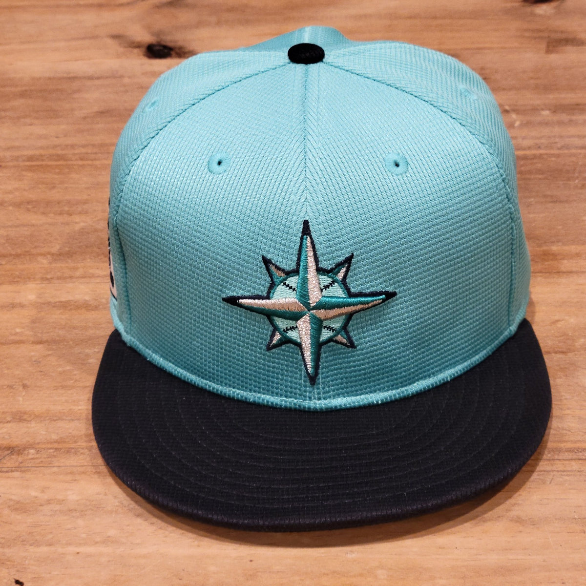 Seattle Mariners Hat New Era Size 7 1/2 Fitted Star Logo Batting Mesh On Field