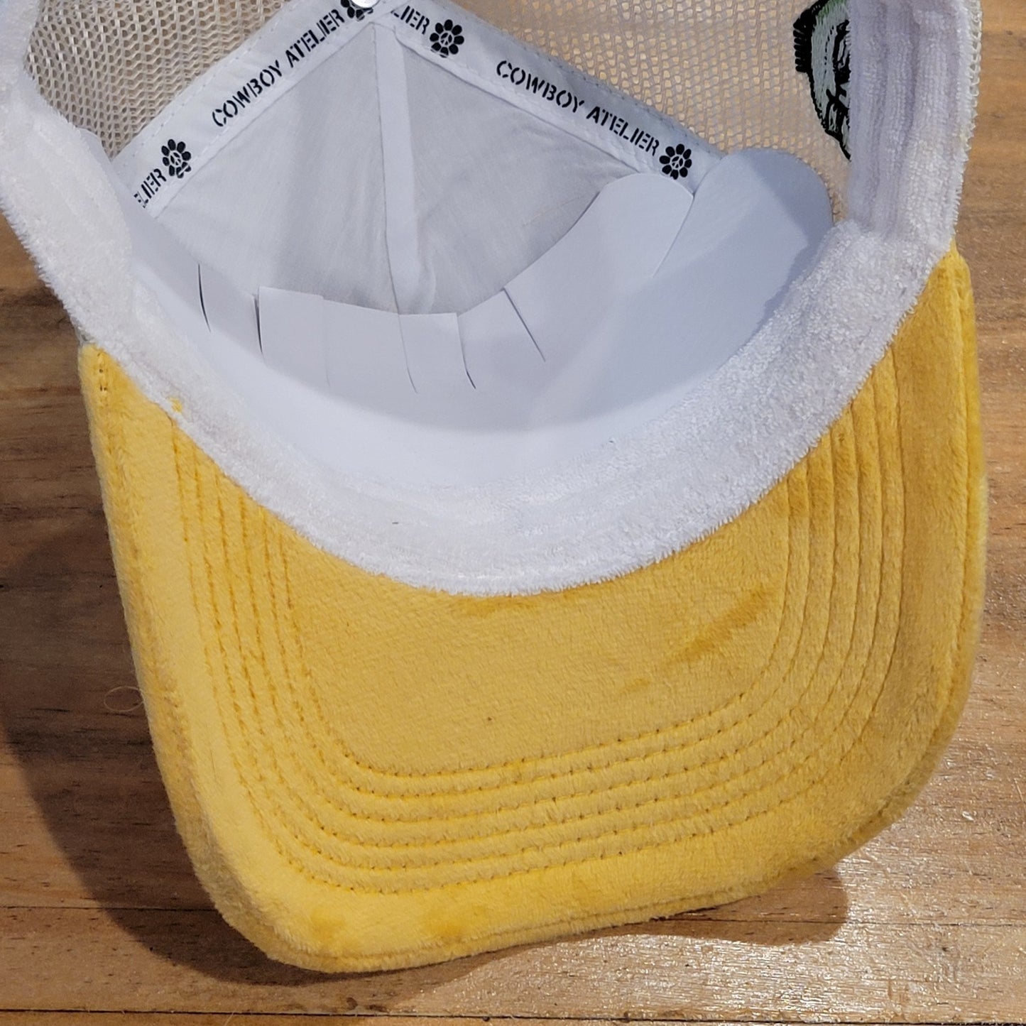 Atlanta Braves Hat Cap Cowboy Atelier Yellow Mesh Back Trucker Nocahoma One Size