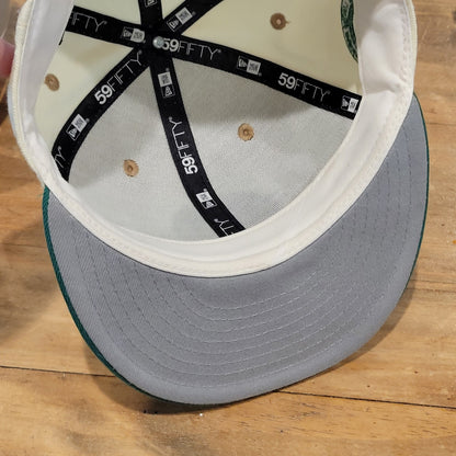 Colorado Springs Millionaires Hat New Era Size 7 3/8 Fitted 59Fifty White MilB