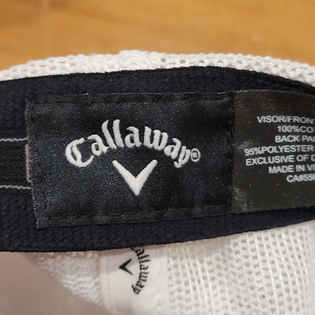 Callaway Golf Snapback Hat Cap White Mesh Back Trucker Golfer G Ball Logo