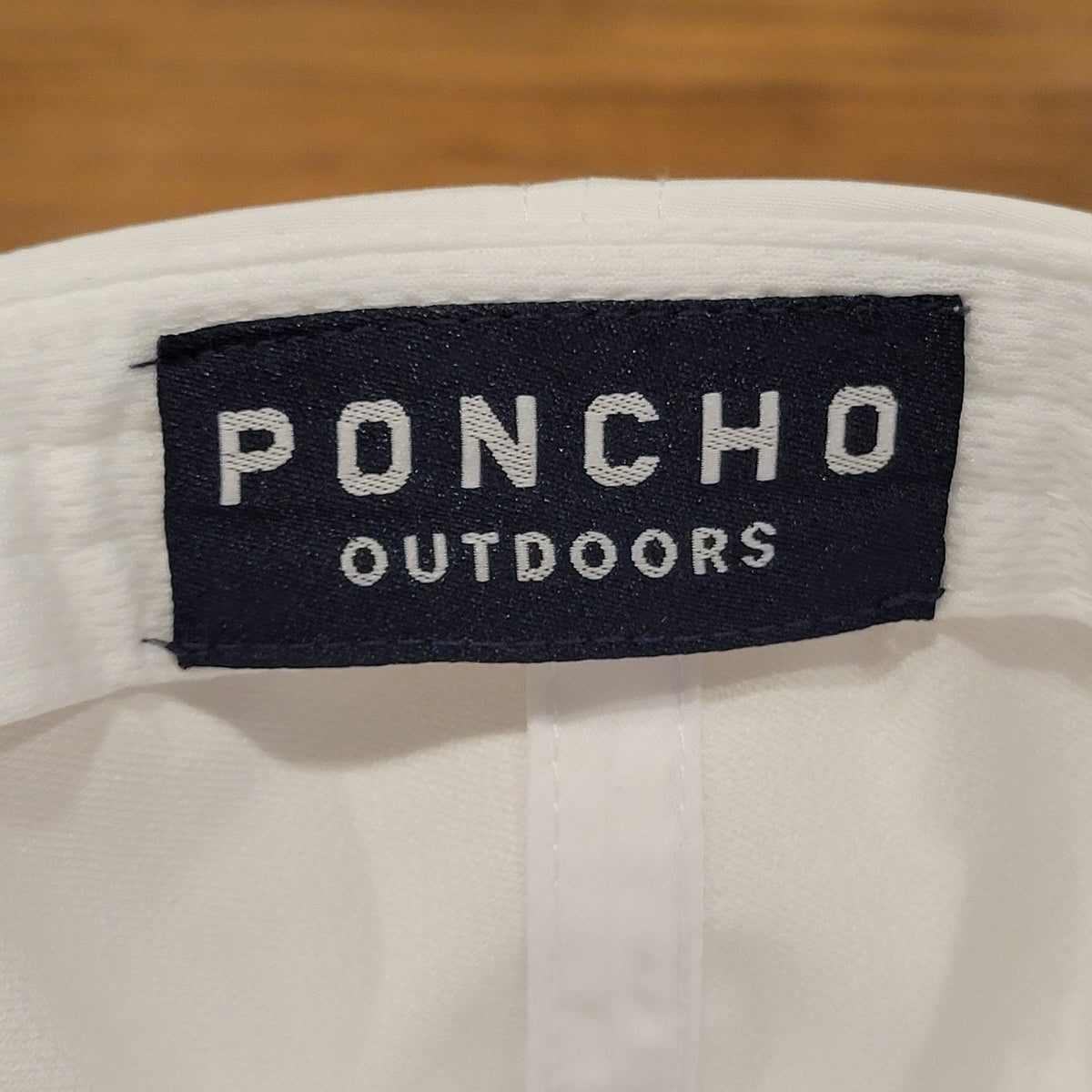Poncho Outdoors Hat Snapback White Fly Fishing USA Patch One Size Rope Fish