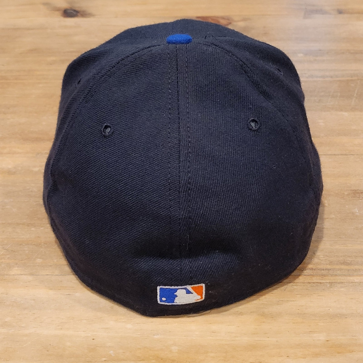 Vintage New York Mets Hat New Era Sz 7 1/2 5950 Authentic Black Wool USA Fitted