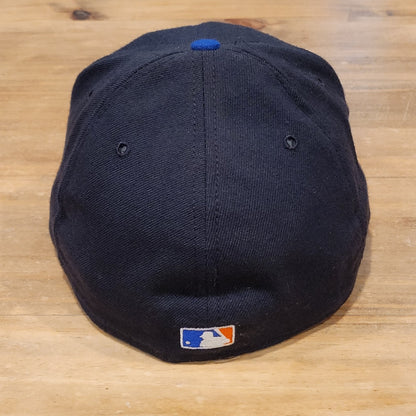 Vintage New York Mets Hat New Era Sz 7 1/2 5950 Authentic Black Wool USA Fitted