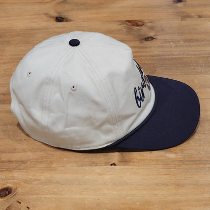 BirdDogs Hat Cap Snapback Beige Blue Rope Bean Rosters One Size Adjsutable
