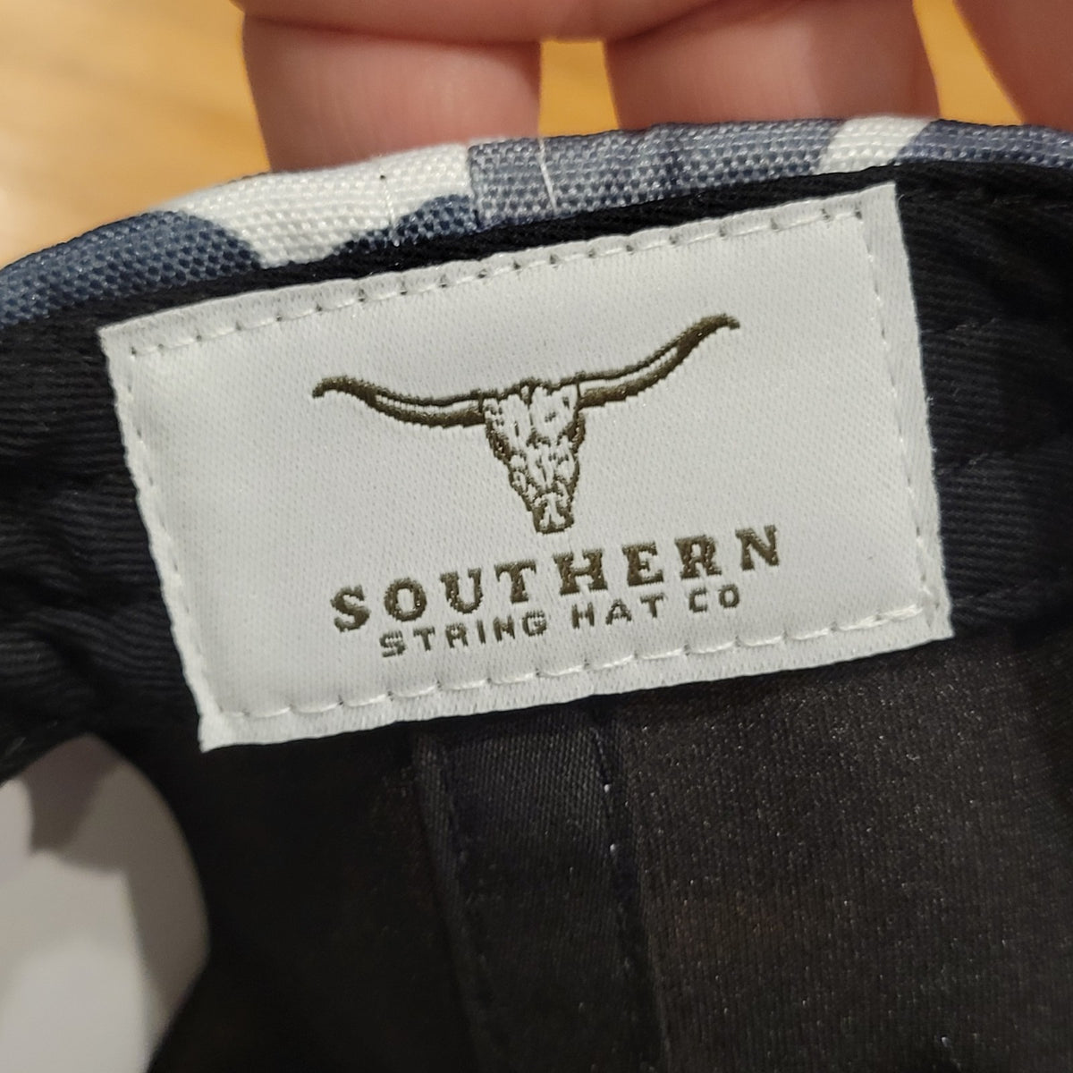 Southern String Hat Co Snapback Gray Camo Camouflage Rope Hunting Deer Patch