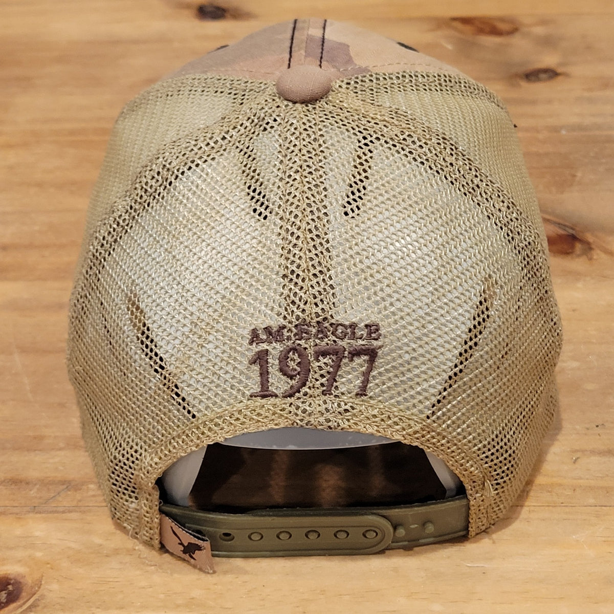 Vintage American Eagle Hat Snapback Camo Camouflage Mesh Back 90s Y2K 1977 Logo