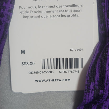 Athleta Flurry Elemental Turtleneck Top Base Layer Long Sleeve Purple Thumbholes