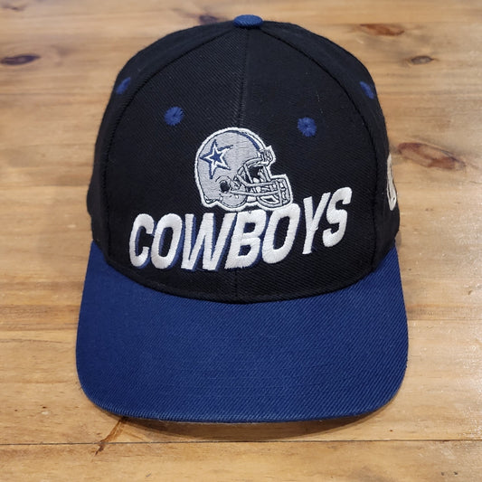 Vintage Dallas Cowboys Hat Cap Snapback Logo Athletic Wool Blend Black Dome