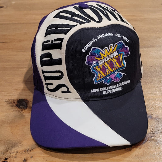 New England Patriots Super Bowl XXXI Wave Wrap Swirl Eastport Snapback Hat 1997