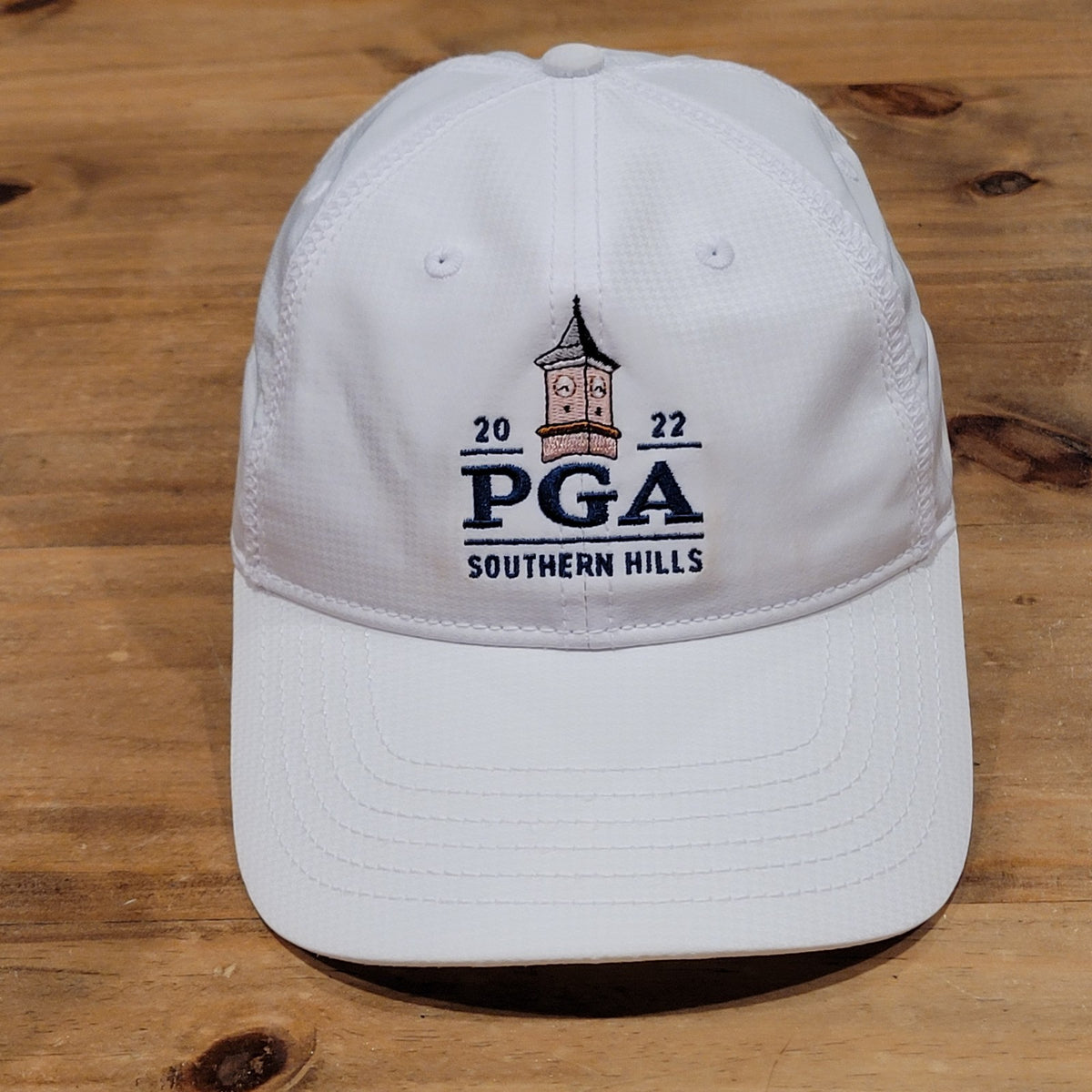 Southern Hill PGA Championship 2022 Strap Back Hat Cap White Ahead Tulsa Course