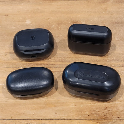 Lot of 4 Earbuds Skullcandy Smokin Buds Jlab Jbuds Tozo NC2 ONN