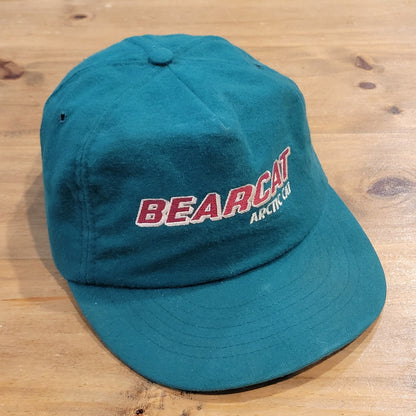 Vintage BearCat Artic Cat Hat Snapback Green Articwear Made USA 80s 90s