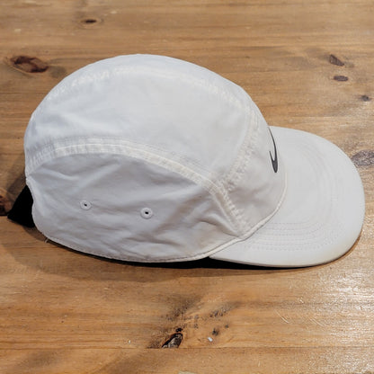 Nike AW84 Hat Cap Strap Back White Black Swoosh Running Outdoor One Size Dri-Fit