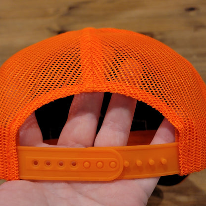 Leupold Hat Snapback Trucker Mesh Scope Hunting One Size Adjustable Blaze Orange
