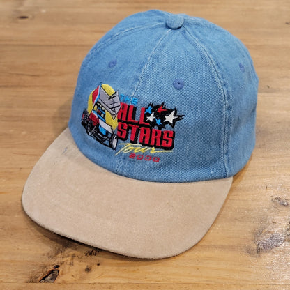 Vintage Sprint Car All Stars 2000 Racing Denim Hat Strap Back Race Y2K 00s