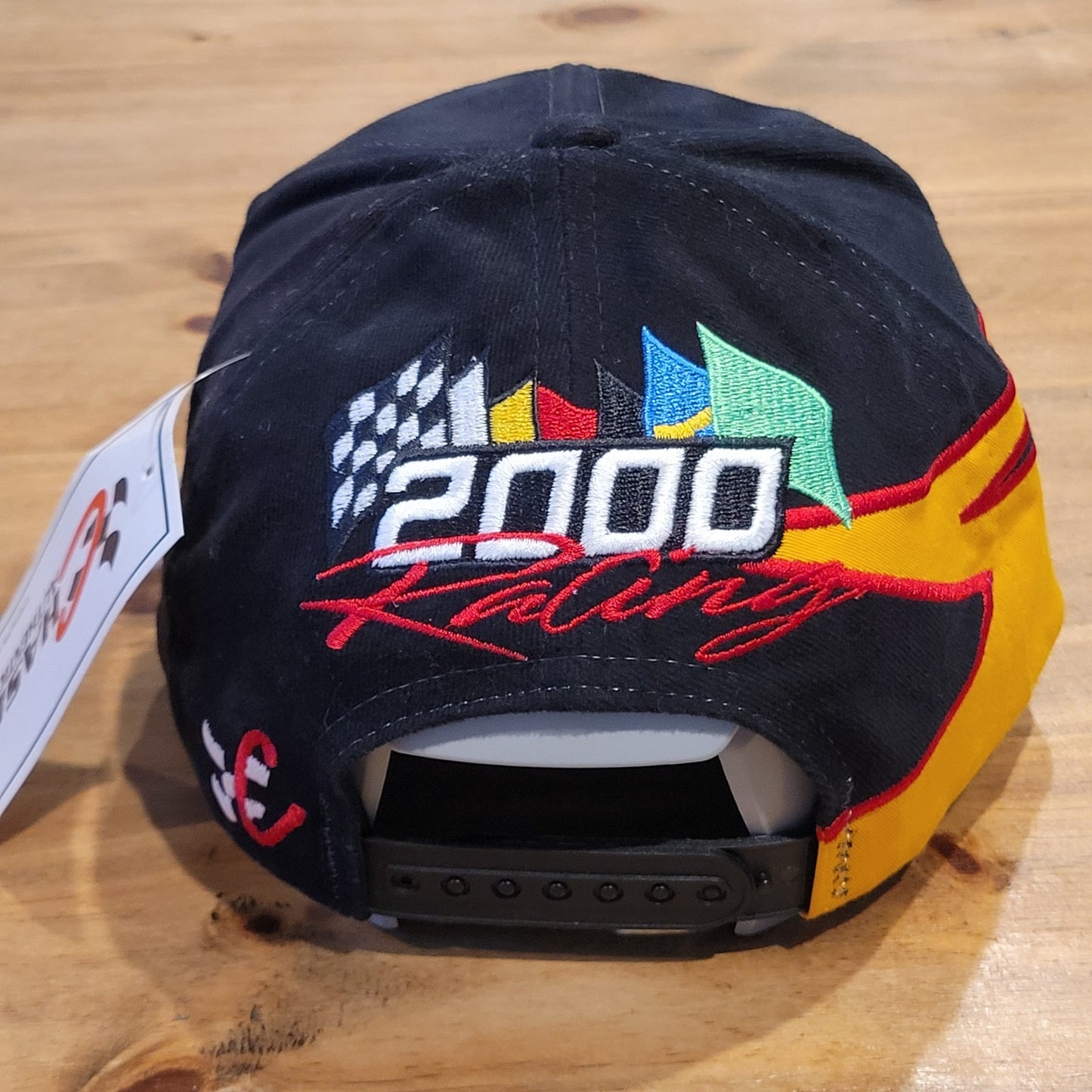 Vintage NASCAR 2000 Hat Snapback Big Logo Flame Jagged 90s One Size Adjustable
