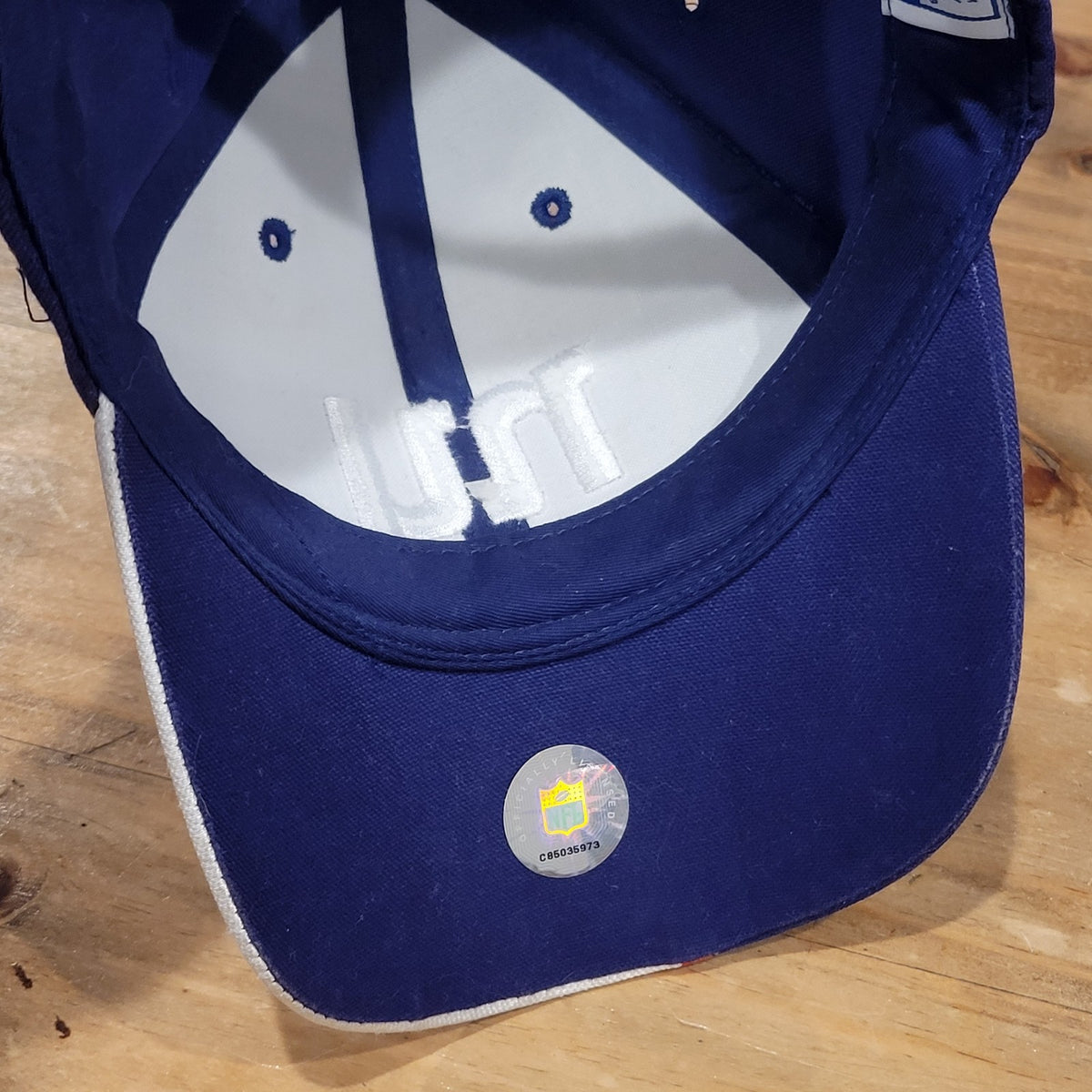 Vintage New York Giants Hat Strap Back Pro line Authentic NFL Football Laces 90s