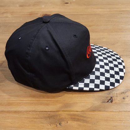 Vintage Coca-Cola Racing Hat Snapback Black Checker Flag Bill Race Car One Size