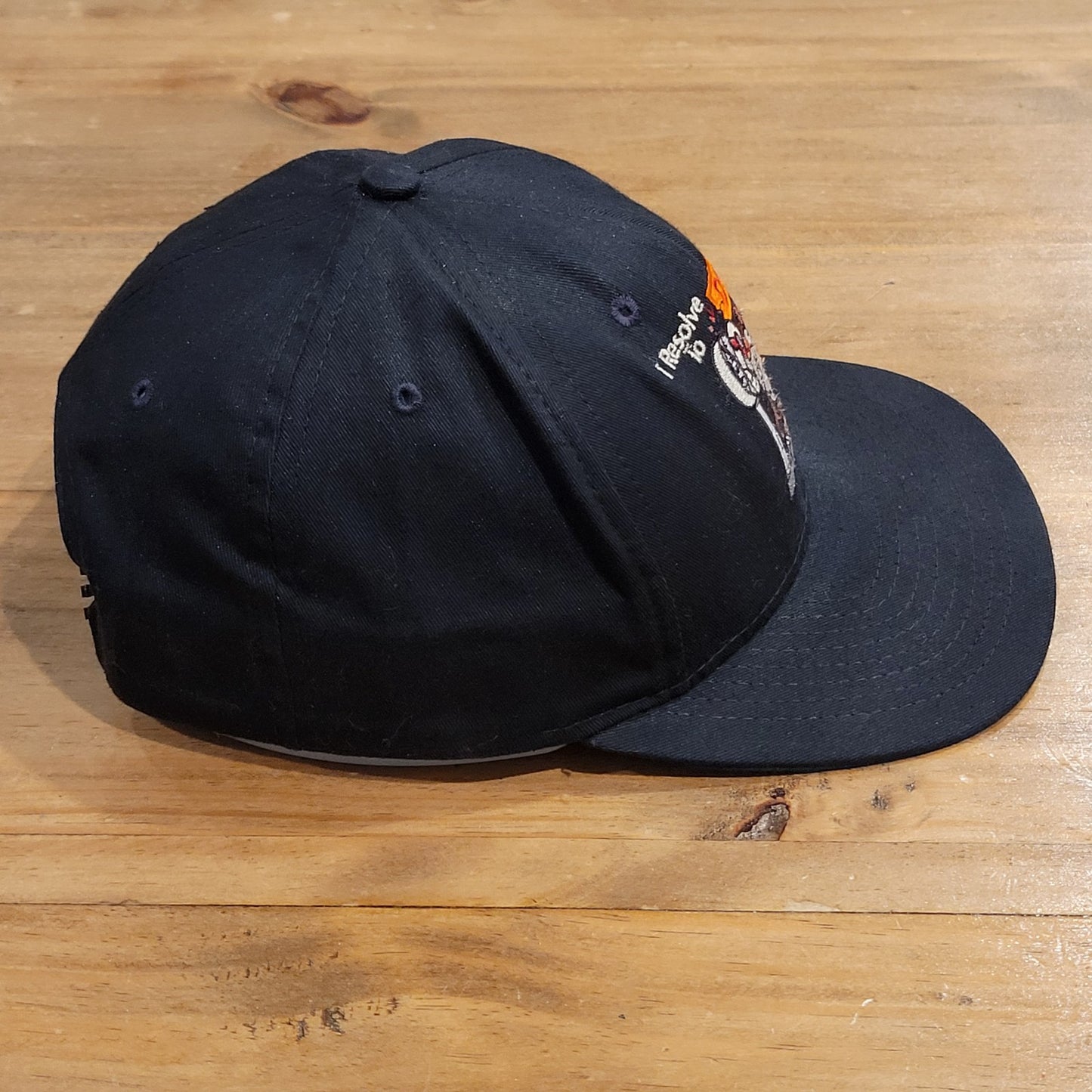Vintage Taz Hat Snapback Black Drop a Ton Weight Funny Tasmanian Devil 1996 NOS