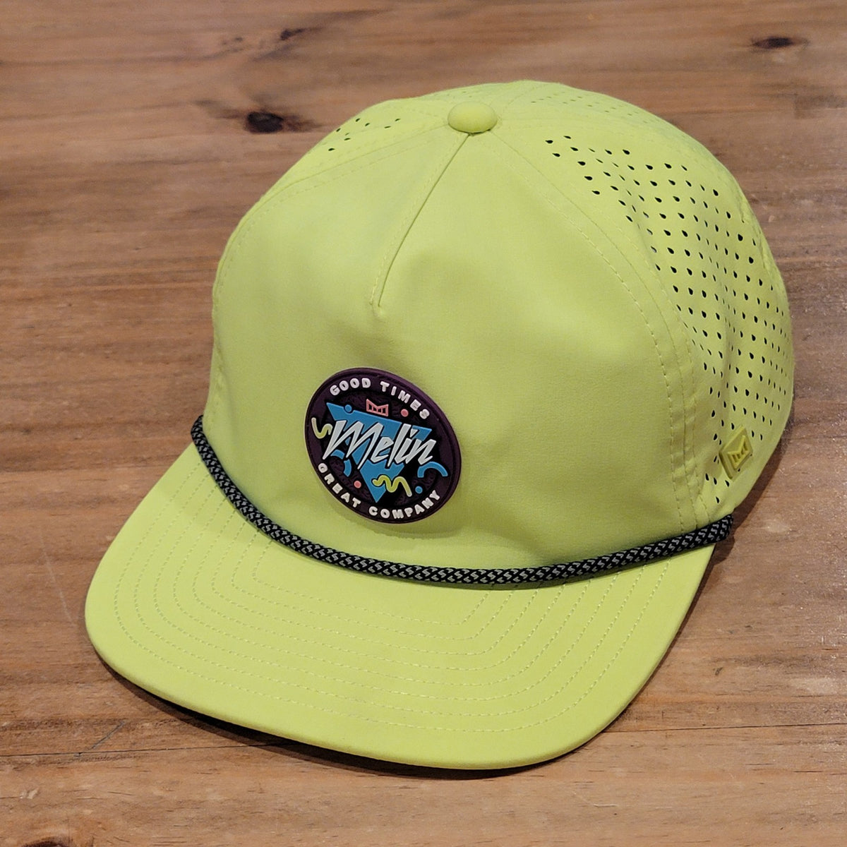 Melin Coronado Hydro Neon Collection Hat Snapback Yellow Rope Patch Stash Pocket