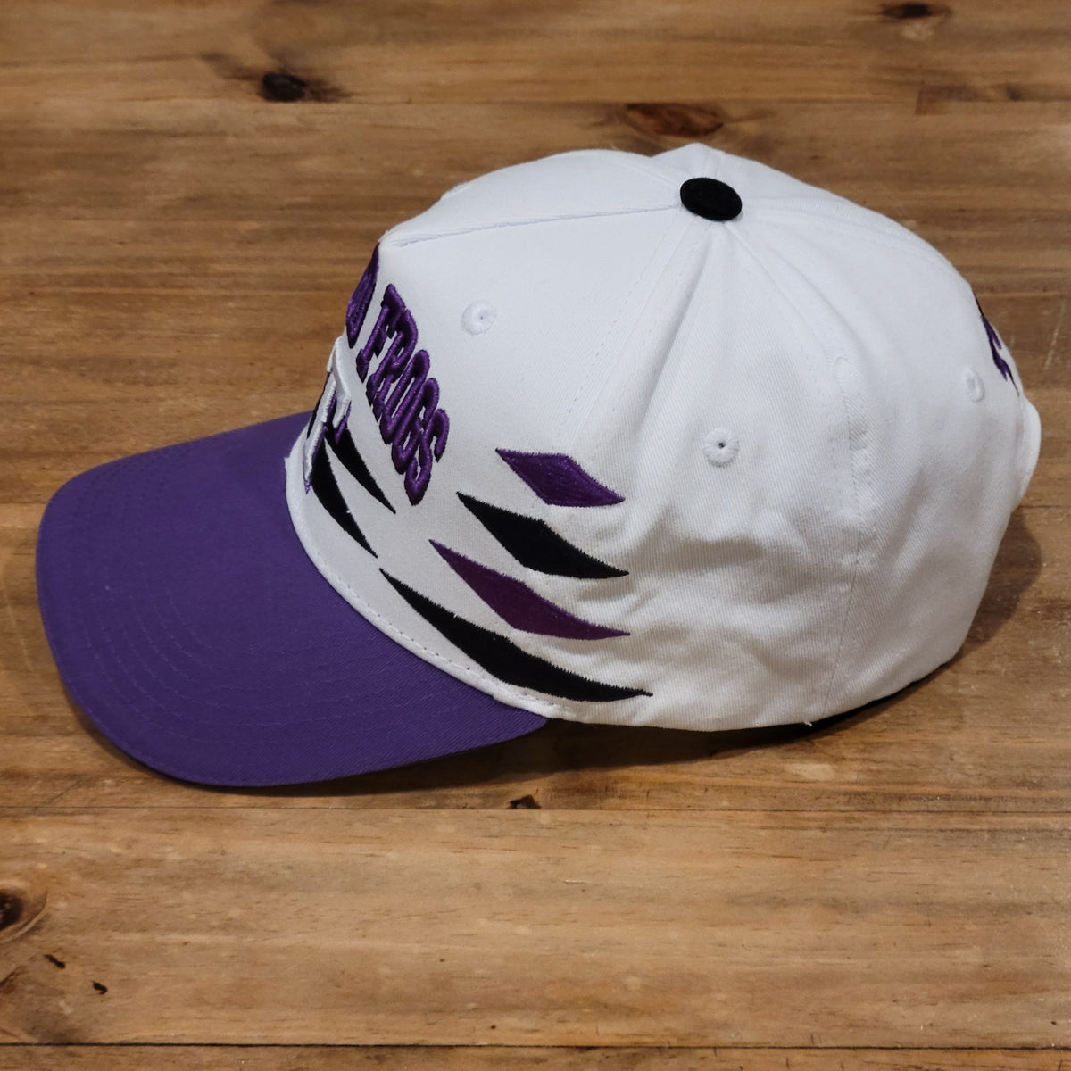 TCU Horned Frogs X Texas Rangers Hat Snapback Diamond Cut Promo Stadium