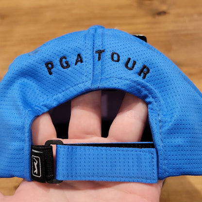 PGA Tour Hat Cap Strap Back Blue One Size Golf Golfer Lightweight