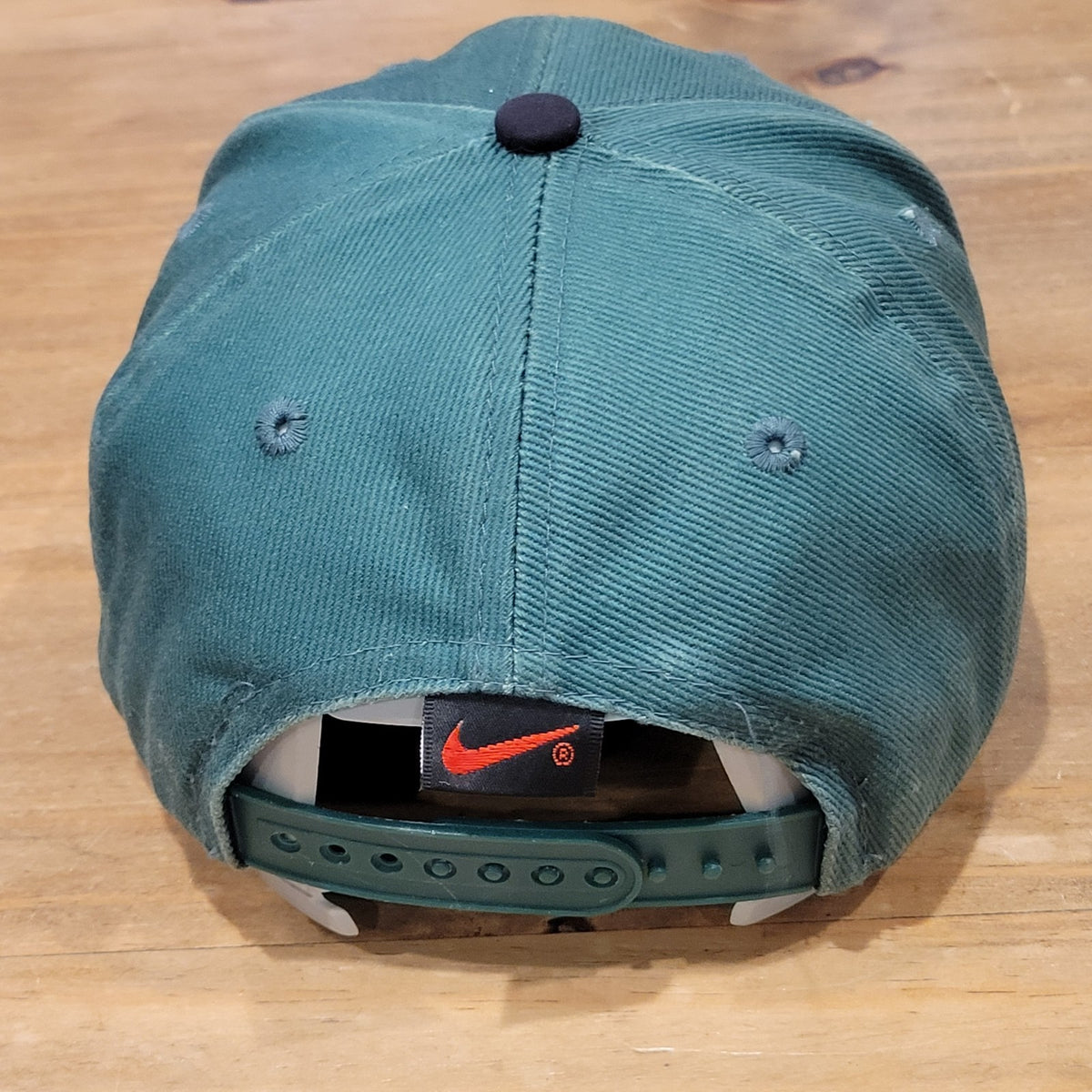 Vintage Nike Hat Cap Snapback Green Blue White Swoosh Youth Kids Boys 90s
