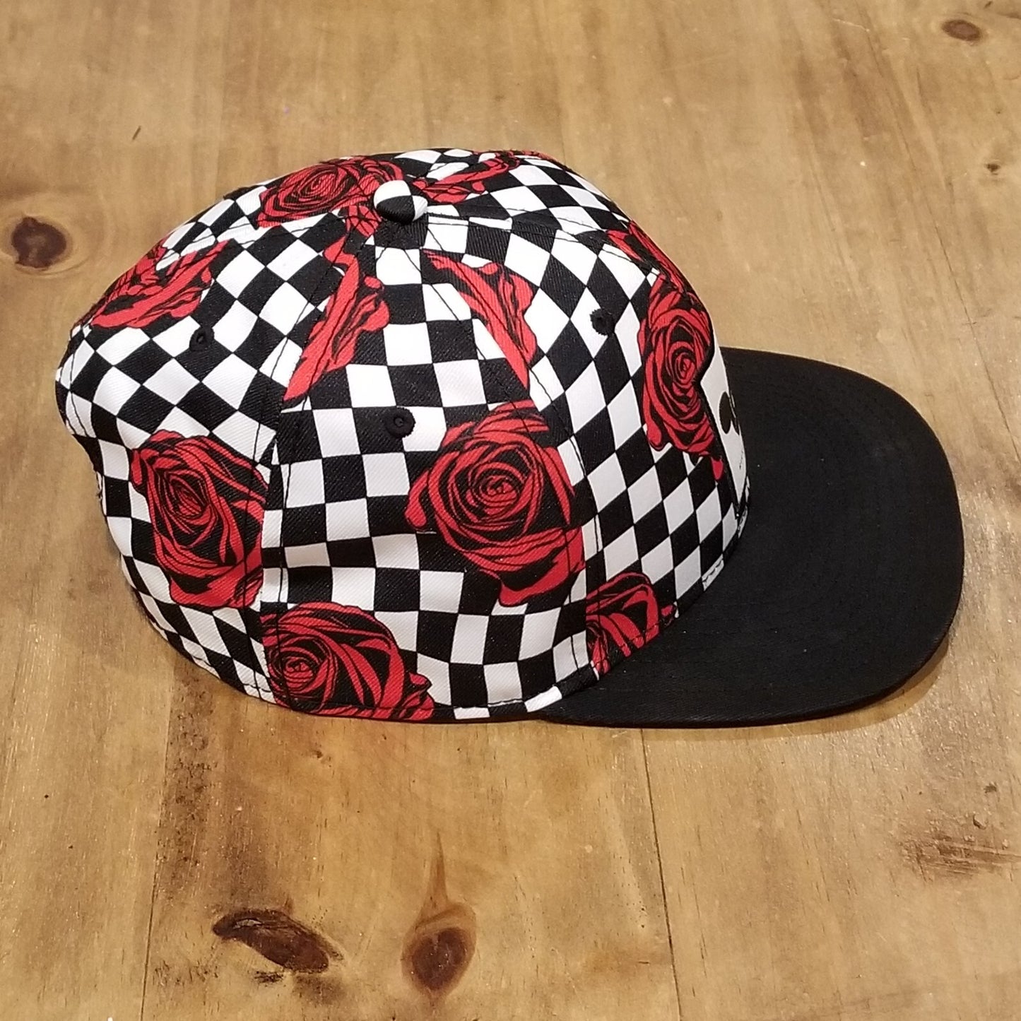 Disney Neff Hat Cap Snapback Checker Rose AOP Allover Skater Skateboarding